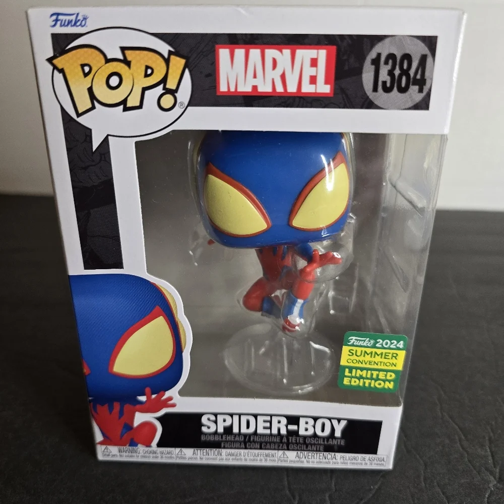 Funko Pop! Marvel Comics SPIDER-BOY #1384 Debut Figure SDCC Exclusive Sticker
